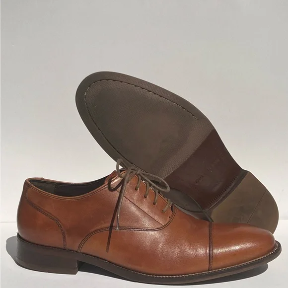 Cole Haan Men's Lenox Hill Cap Oxford Brown Size 7.5MLace Up Dress Shoes